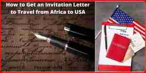 Invitation Letter to Travel from Africa to USA